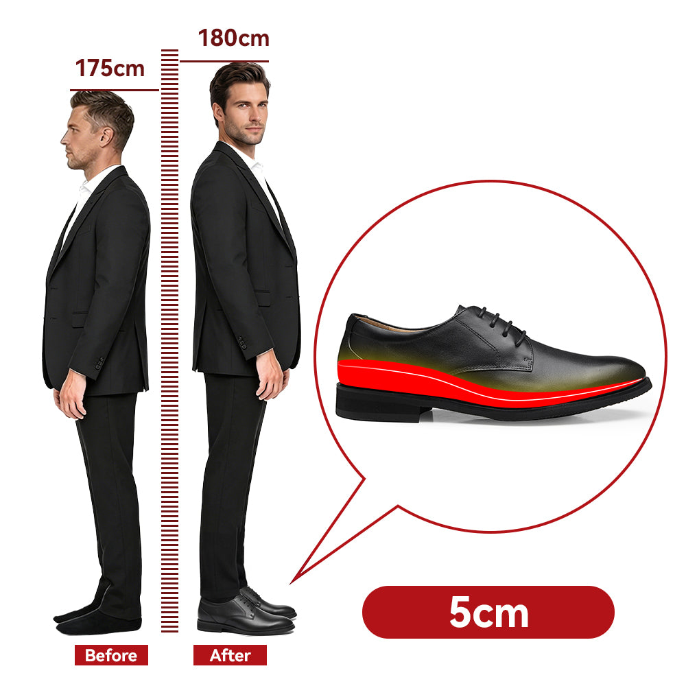 ZAPATOS CON ALZAS IVANO PARA HOMBRE +5 CM