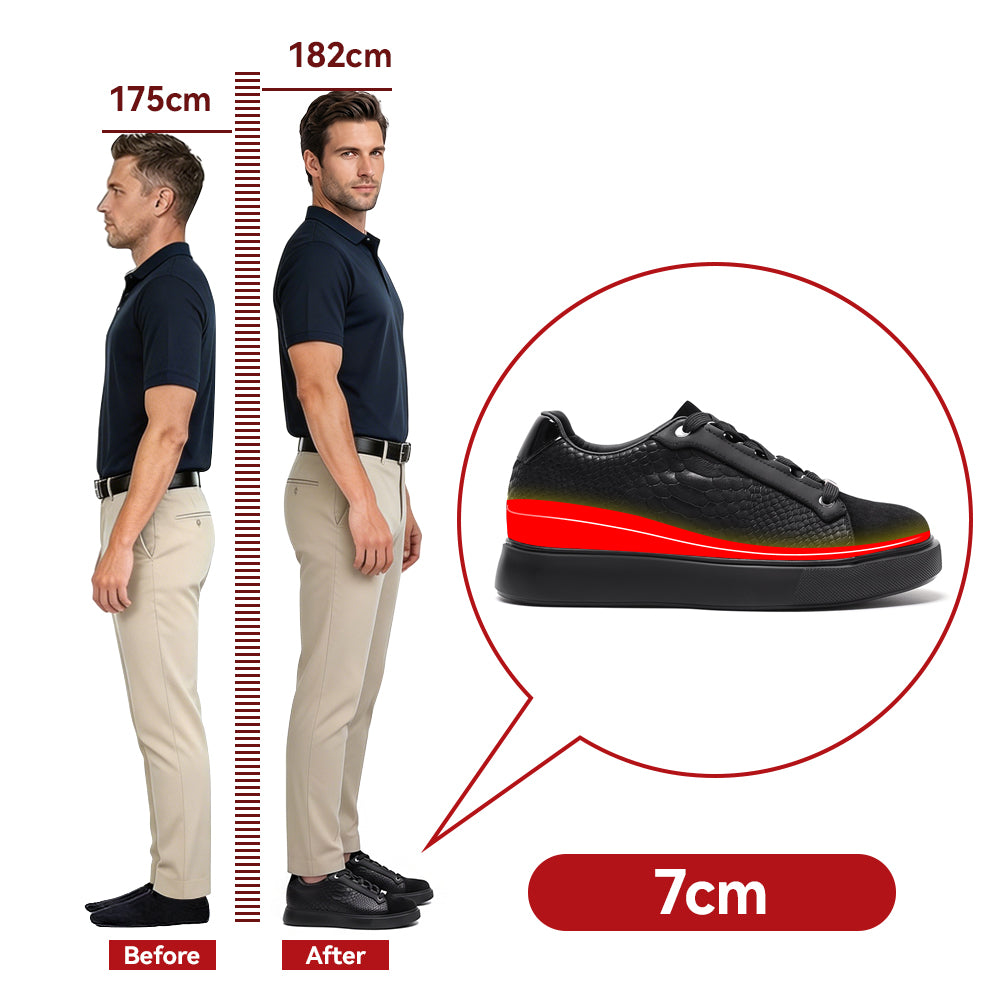 ZAPATOS CON ALZAS NEVIO +7 CM
