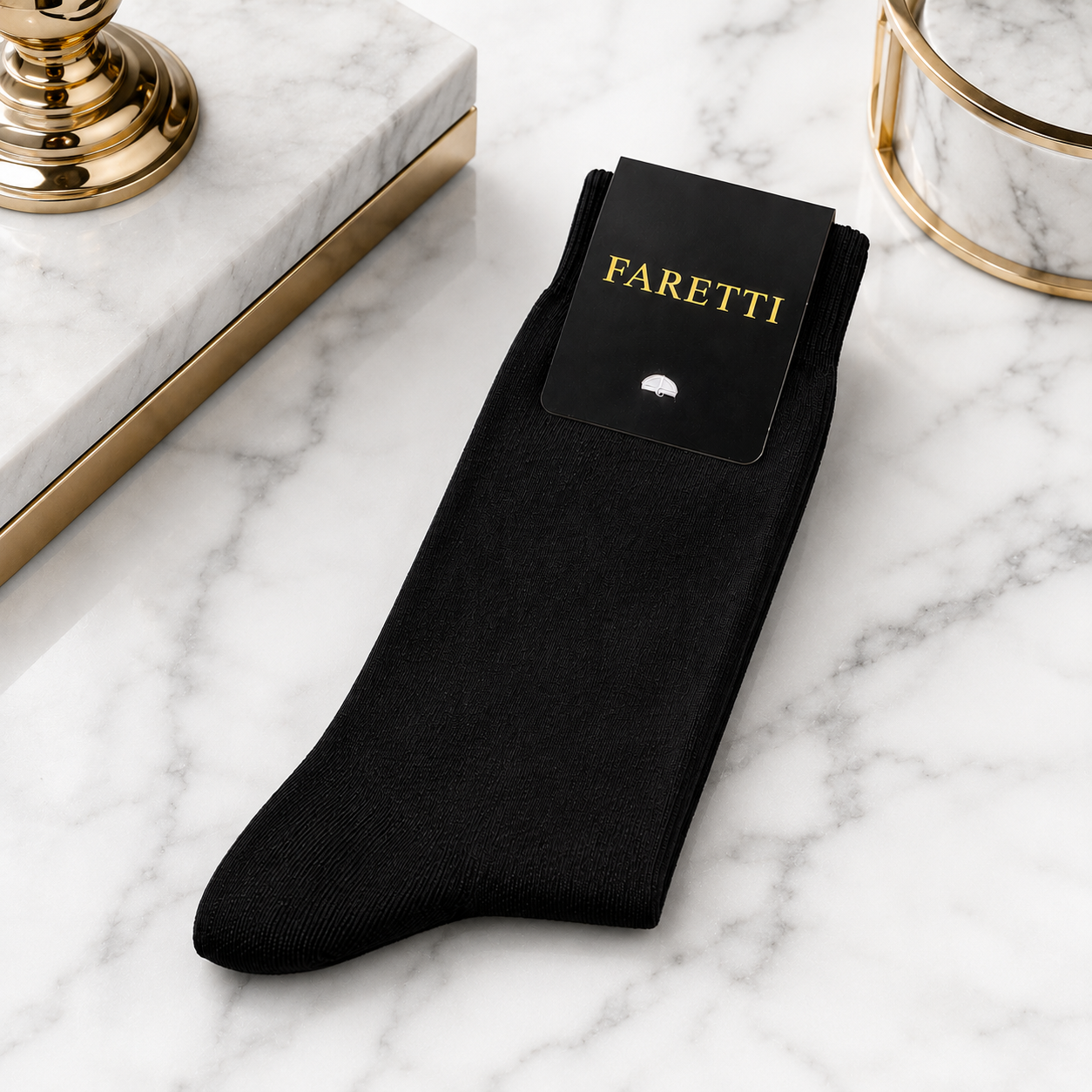 Calcetines Premium Negros Faretti – Noble Algodón Mercerizado