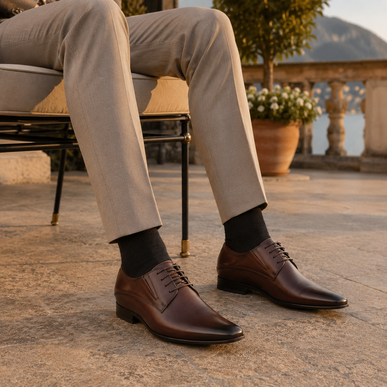 ZAPATOS CON ALZAS MARRONES COLOMBO +8 CM
